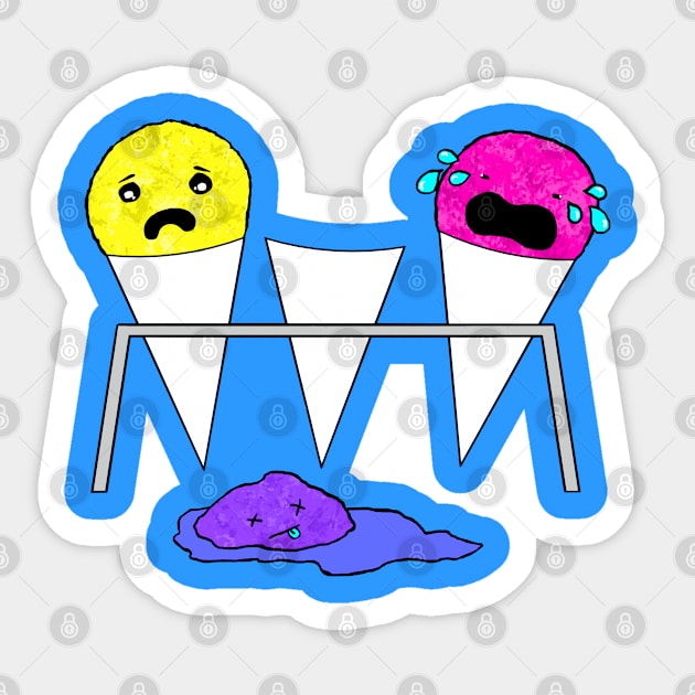 Snow cone Tragedy Sticker by TheBlueNinja